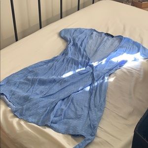 Polka dot wrap dress